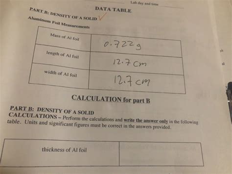 measure thickness of aluminum foil|how to calculate thickness chemistry.